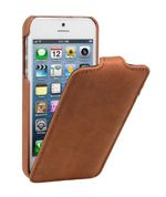 Decoded iPhone 5 Leather Flip Case Brown