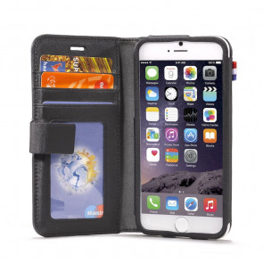 Decoded iPhone 6 Leather Wallet Case Black Open
