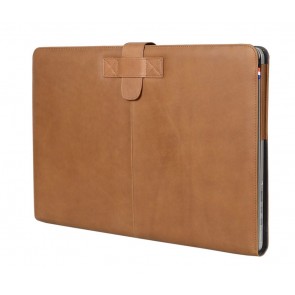 Decoded Leather Sleeve MacBook Pro 13 inch Retina Vintage Brown Strap Voorzijde