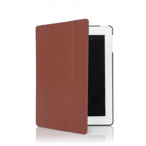 iPad 3 / 2 Case Knomo Folio Cognac Open 1