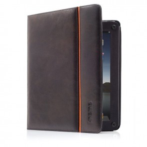 iPad case Knomo Snap Folio Brown Orange Voorkant