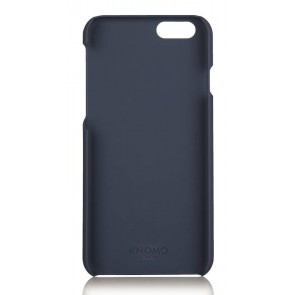 Knomo iPhone 6 Leather Snap On Case Blue Voorkant