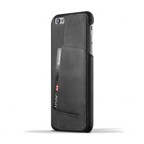 Mujjo Leather Wallet Case 80º iPhone 6/6S Plus Black achterkant
