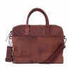 DSTRCT Wall Street Business Bag Brown 11-14 inch Voorkant