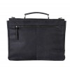 DSTRCT Wall Street Business Bag Double Zipper Black 15 inch Achterkant