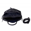 DSTRCT Wall Street Business Bag Double Zipper Black 15 inch Open