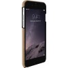Just Mobile Quattro Back Cover iPhone 6/6S Beige voorkant met spacegrey iPhone