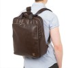 Knomo Dale Leather Backpack Brown 15 inch Model