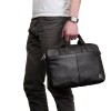Knomo Stanford Small Leather Briefcase Black 13 inch Model