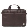 Knomo Stanford Small Leather Briefcase Brown 13 inch Voorkant