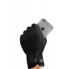 Mujjo Double Layered Touchscreen Gloves Medium met iPhone