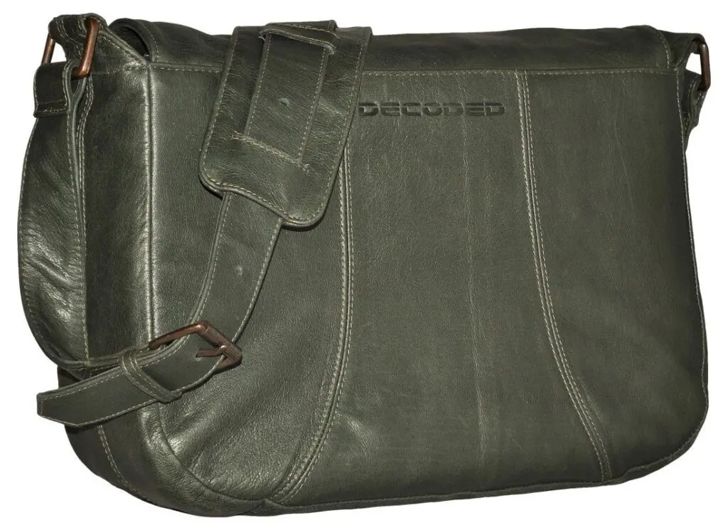 Laptoptas Decoded Messenger Pure 15 inch Grey Achterzijde