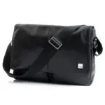 Laptoptas Knomo Kobe Soft Messenger 15 inch Black Voorzijde 1