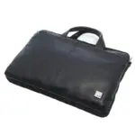 Laptoptas Knomo Henderson Slim Brief Black 15 inch Voorzijde Liggend