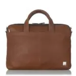 Laptoptas Knomo Henderson Slim Brief Tan 15 inch Voorzijde 1