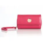 Knomo iPhone 4/4S Leather Purse Teaberry Voorzijde