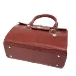 Laptoptas Knomo Helena Shoulder Bag Flap Cognac 14 inch Liggend