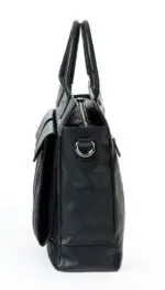 Laptoptas BeauBags Olivier Zwart 13-17 inch Zijkant