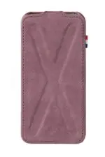 Decoded iPhone 5/5S/SE Leather Flip Case Cross Design Purple Voorkant