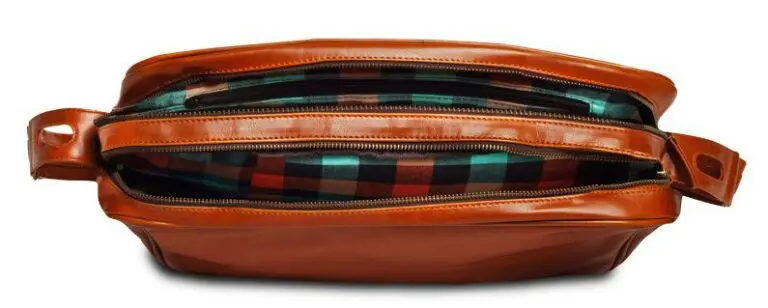 Walk on Water Bogart Bag 15 inch Cognac Binnenkant