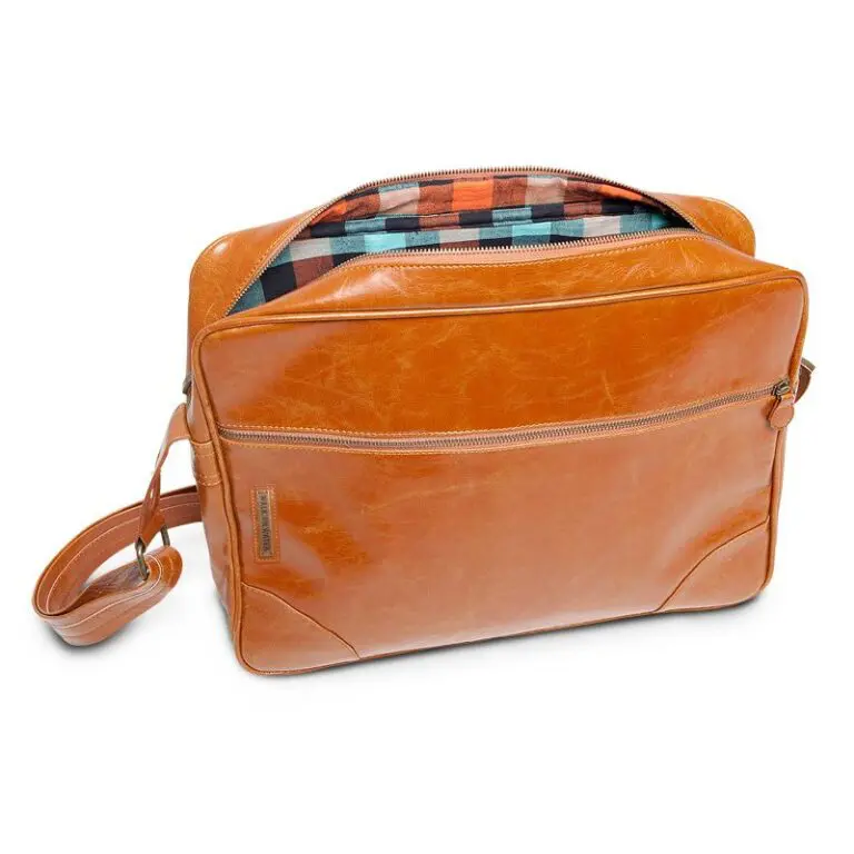 Walk on Water Bogart Bag 15 inch Cognac Voorkant Open