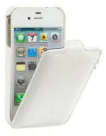 Decoded iPhone 4/4S Leather Flip Case White Voorkant Open