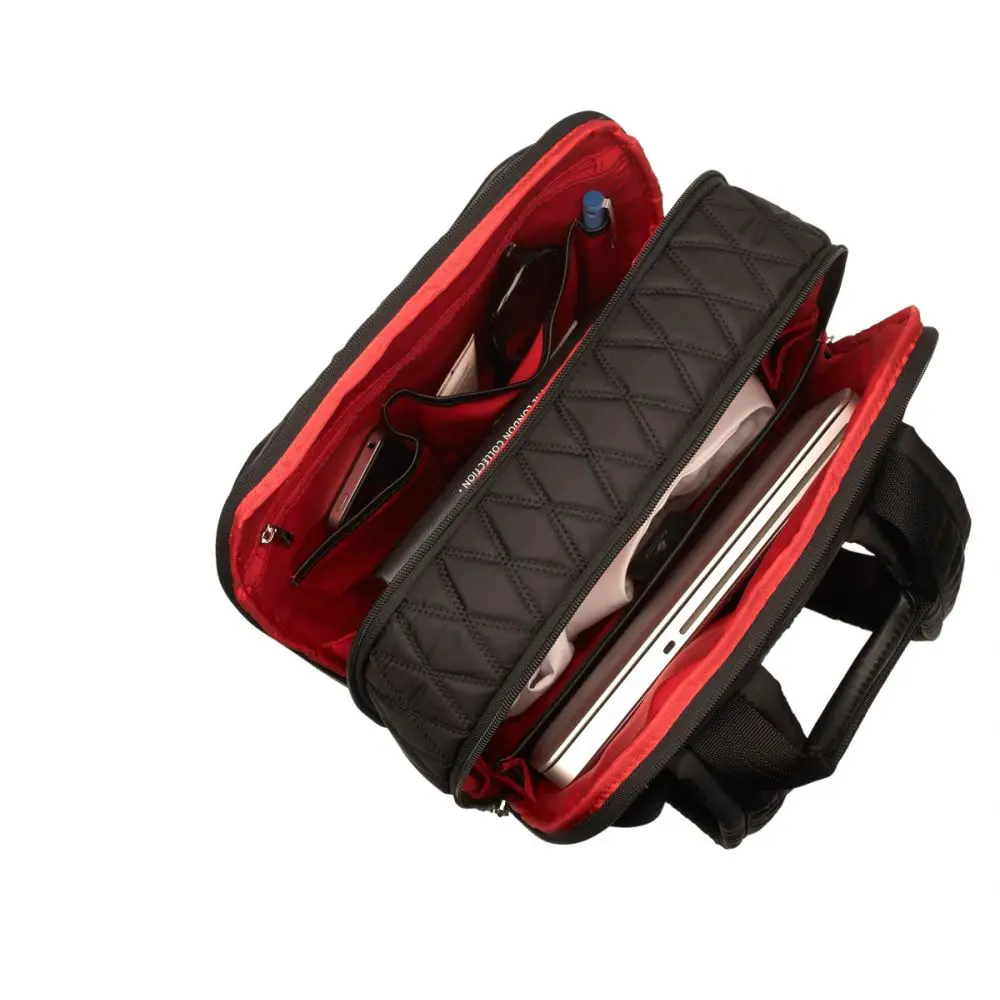 Laptop Rugzak Knomo Montague Black 15 inch Bovenkant open