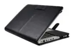 Decoded Leather Sleeve Strap MacBook Air 13 inch Black Open