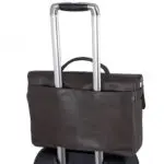 Laptoptas Knomo Jackson Brown 15 inch Achterkant trolleyvak