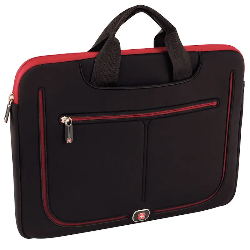 Wenger RESOLUTION 13 inch Sleeve Black/Red Voorzijde Wenger RESOLUTION 13 inch Sleeve Black/Red Voorzijde