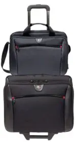 Wenger POTOMAC Roller Double Gusset 15-17 inch Black met laptoptas bovenop