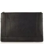 Knomo Harley Leather iPad/Tablet Clutch Black Achterkant