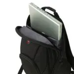 Laptoprugzak Ellehammer Deluxe Backpack Black 17 inch Vakje schouderband Open