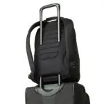 Laptoprugzak Ellehammer Deluxe Backpack Black 17 inch Vakje schouderband op trolley