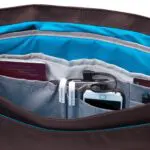 Bungo Expandable Messenger Brown 15.6 inch Open