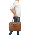 Burkely Valerie Vintage Business Schoudertas Taupe 16 inch-34010