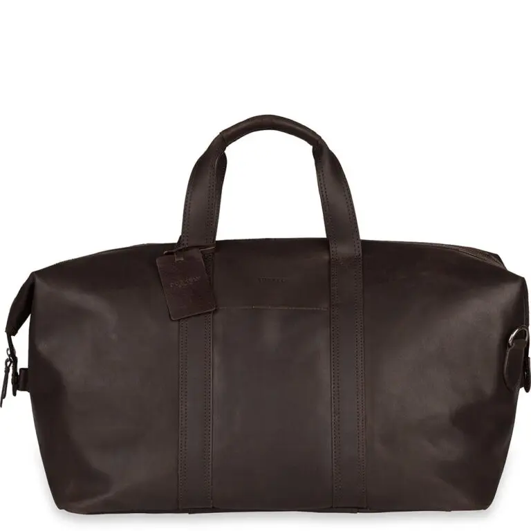 Burkely Leren Weekendtas Fundamentals Vintage Sem Bruin Voorkant