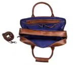 DSTRCT Fletcher Street Business Laptop Bag Cognac 15-17 inch Open