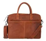 DSTRCT Wall Street Business Bag Cognac 11-14 inch Voorkant