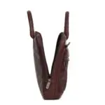 Knomo Foster Leather Laptop Briefcase Brown 14 inch Zijkant