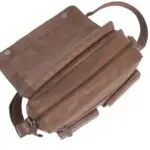 Chesterfield Dale Medium Schoulderbag Cognac Bovenkant onder flap