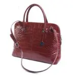 Laptoptas Knomo Rubi Crimson 15 inch Voorkant met schouderriem