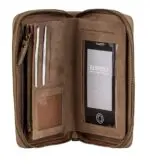 Burkely Croco Chloé Travel Wallet Tundra Open