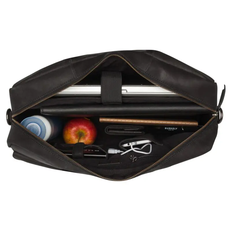 Burkely On The Move Laptopbag Flap Black 15 inch Open
