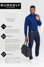 Burkely On The Move Laptopbag Flap Black 15 inch Info Powerbank