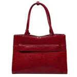 SOCHA Dames Laptoptas 15.6 inch Croco Burgundy Rood Achterkant