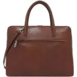 Gigi Fratelli Dames Leren Laptoptas 13.3 inch Romance Business ROM8013 Brandy Achterkant