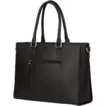 Burkely Dames Leren Laptoptas 15 inch Hunt Hailey Zwart Achterkant