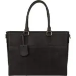 Burkely Dames Leren Laptoptas 15 inch Hunt Hailey Zwart Voorkant