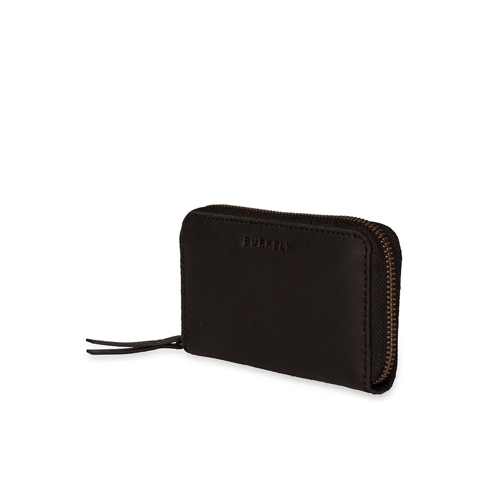 Burkely Leren Portemonnee Fundamentals Vintage Jamie M Zwart Voorkant
